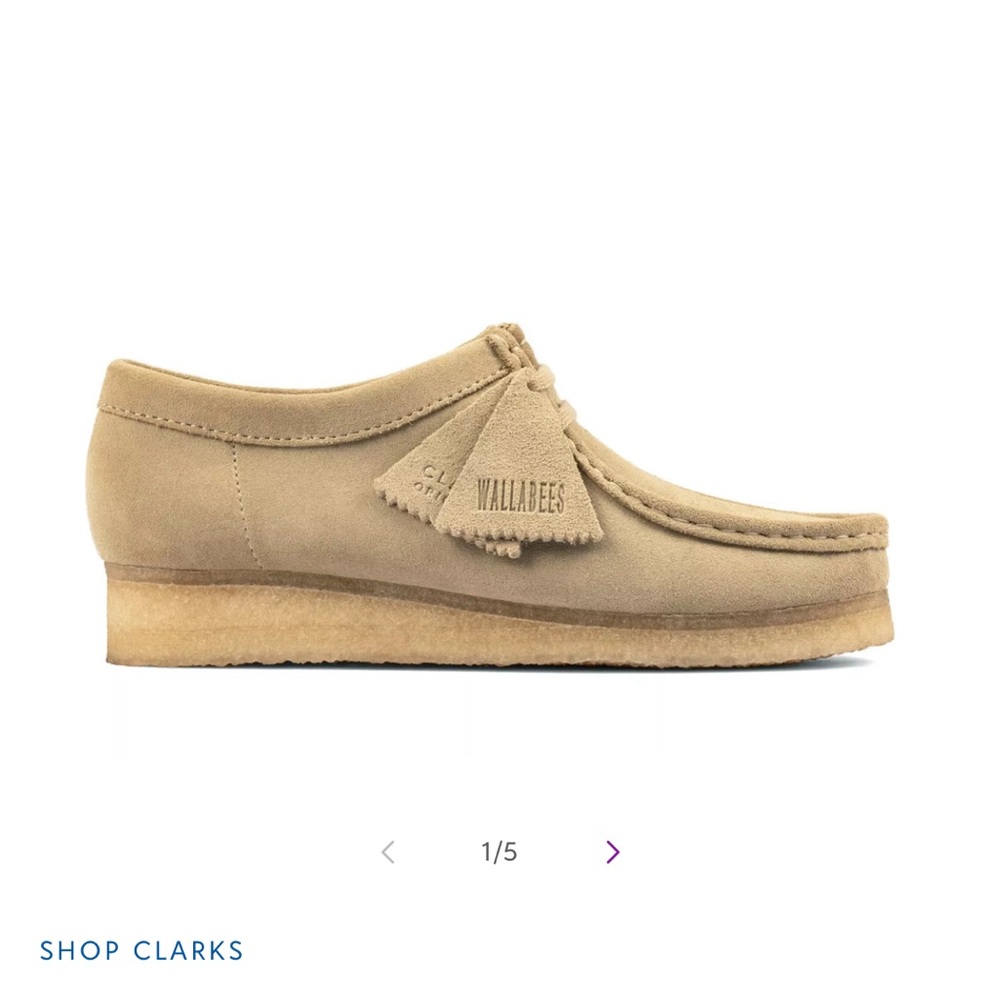 Clarks Wallabees Maple Suede Size 6.5